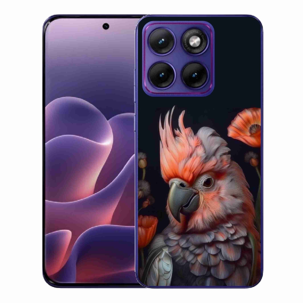 Gelový kryt mmCase na Motorola Edge 70 Fusion - papoušek kakadu v barvách