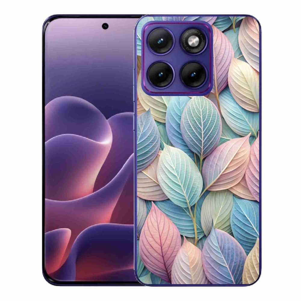 Gelový kryt mmCase na Motorola Edge 70 Fusion - pastelové listy