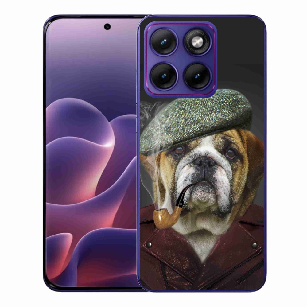 Gelový kryt mmCase na Motorola Edge 70 Fusion - pes s fajfkou