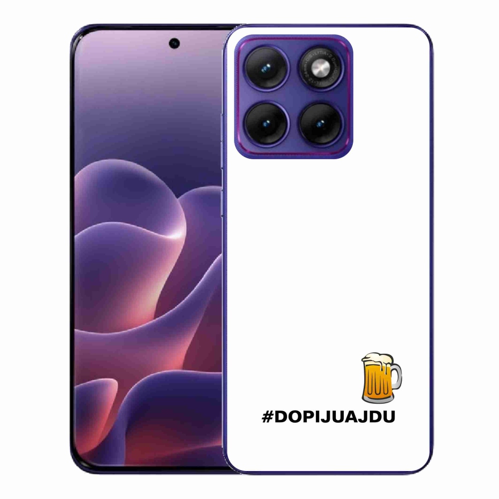 Gelový kryt mmCase na Motorola Edge 70 Fusion - pivní motiv 1 bílé pozadí