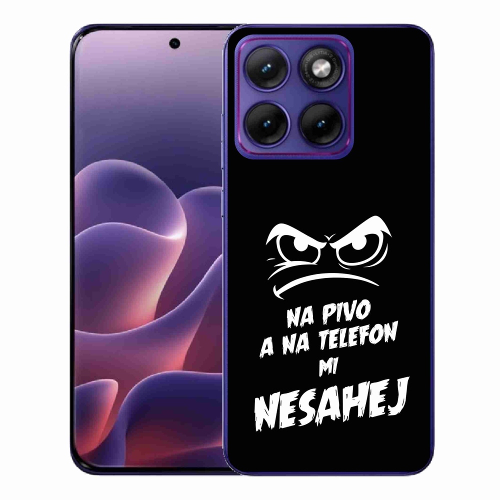 Gelový kryt mmCase na Motorola Edge 70 Fusion - pivní motiv 2 černé pozadí