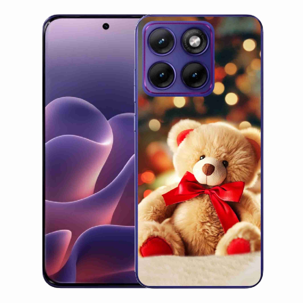 Gelový kryt mmCase na Motorola Edge 70 Fusion - plyšový medvídek