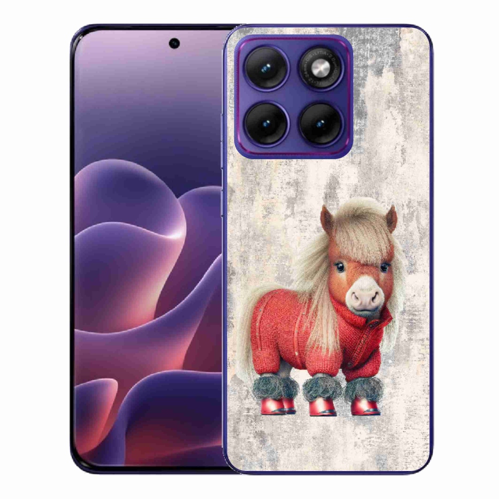 Gelový kryt mmCase na Motorola Edge 70 Fusion - poník ve svetru