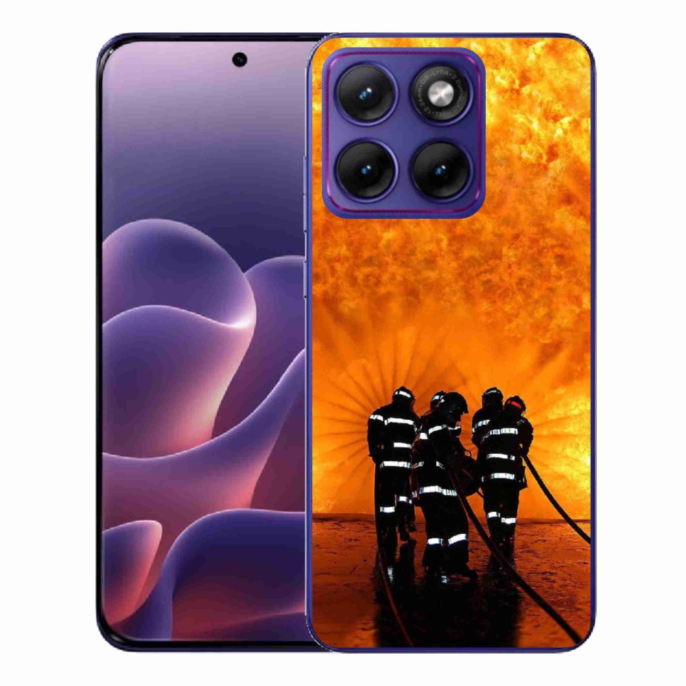 Gelový kryt mmCase na Motorola Edge 70 Fusion - požár