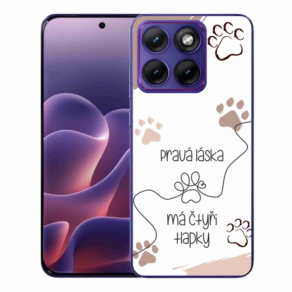 Gelový kryt mmCase na Motorola Edge 70 Fusion - psí motiv 1 bílé pozadí