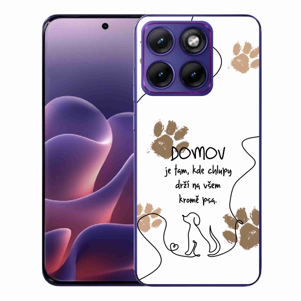 Gelový kryt mmCase na Motorola Edge 70 Fusion - psí motiv bílé pozadí