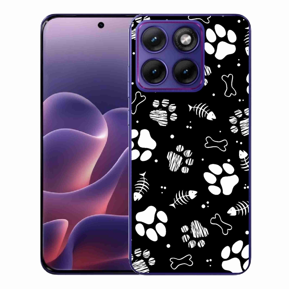 Gelový kryt mmCase na Motorola Edge 70 Fusion - psí tlapky