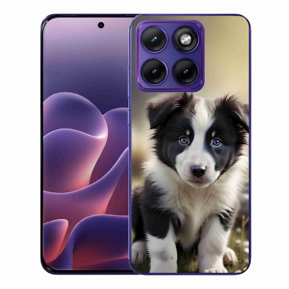 Gelový kryt mmCase na Motorola Edge 70 Fusion - roztomilá border kolie