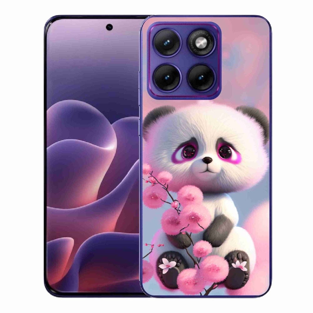 Gelový kryt mmCase na Motorola Edge 70 Fusion - roztomilá panda 1