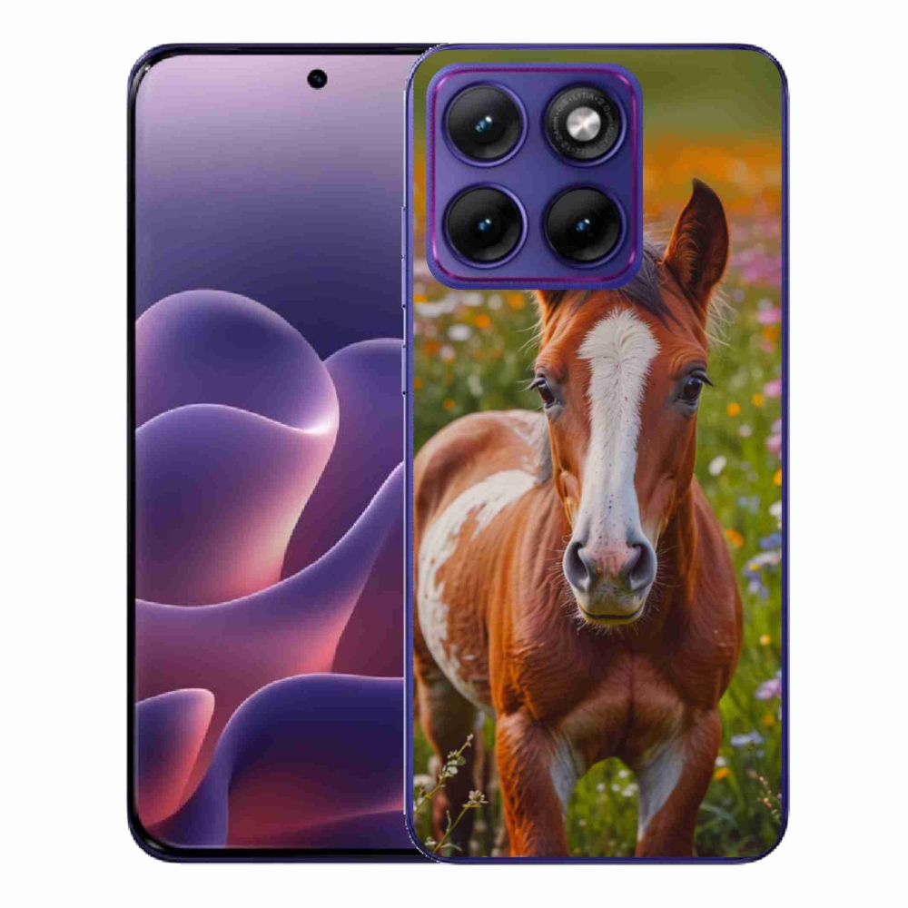 Gelový kryt mmCase na Motorola Edge 70 Fusion - roztomilé hříbě