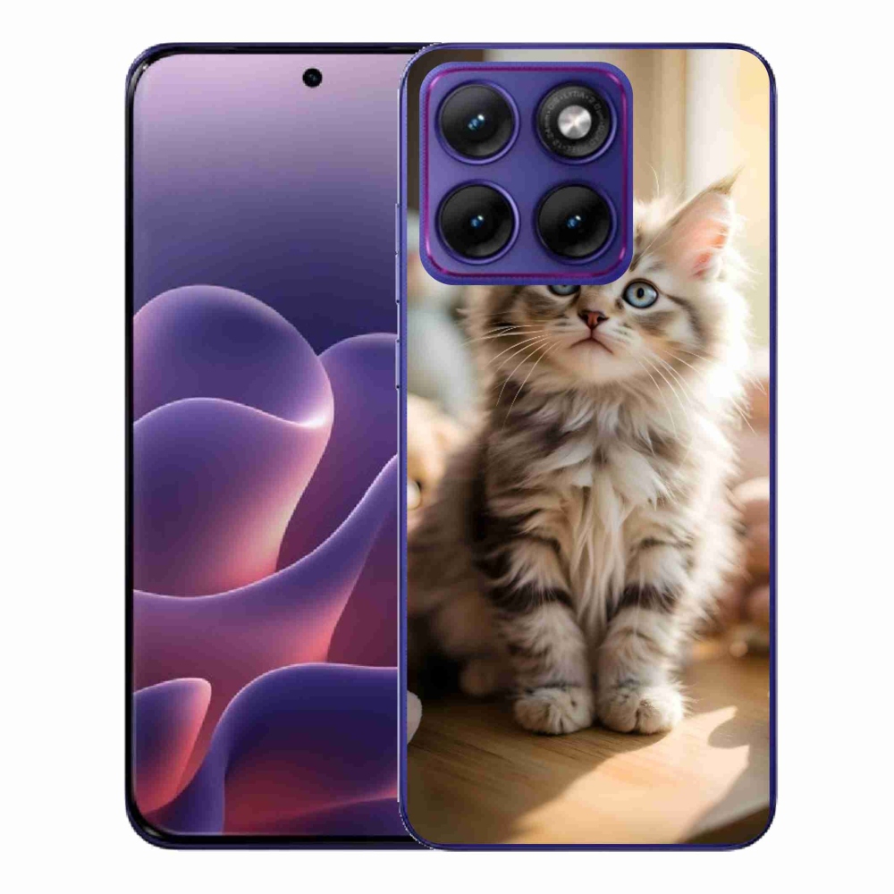 Gelový kryt mmCase na Motorola Edge 70 Fusion - roztomilé kotě 10