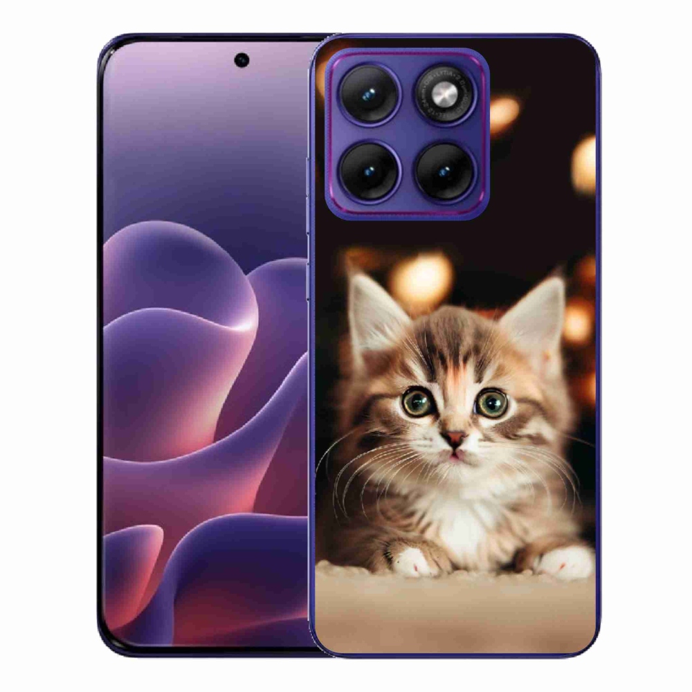 Gelový kryt mmCase na Motorola Edge 70 Fusion - roztomilé kotě 2