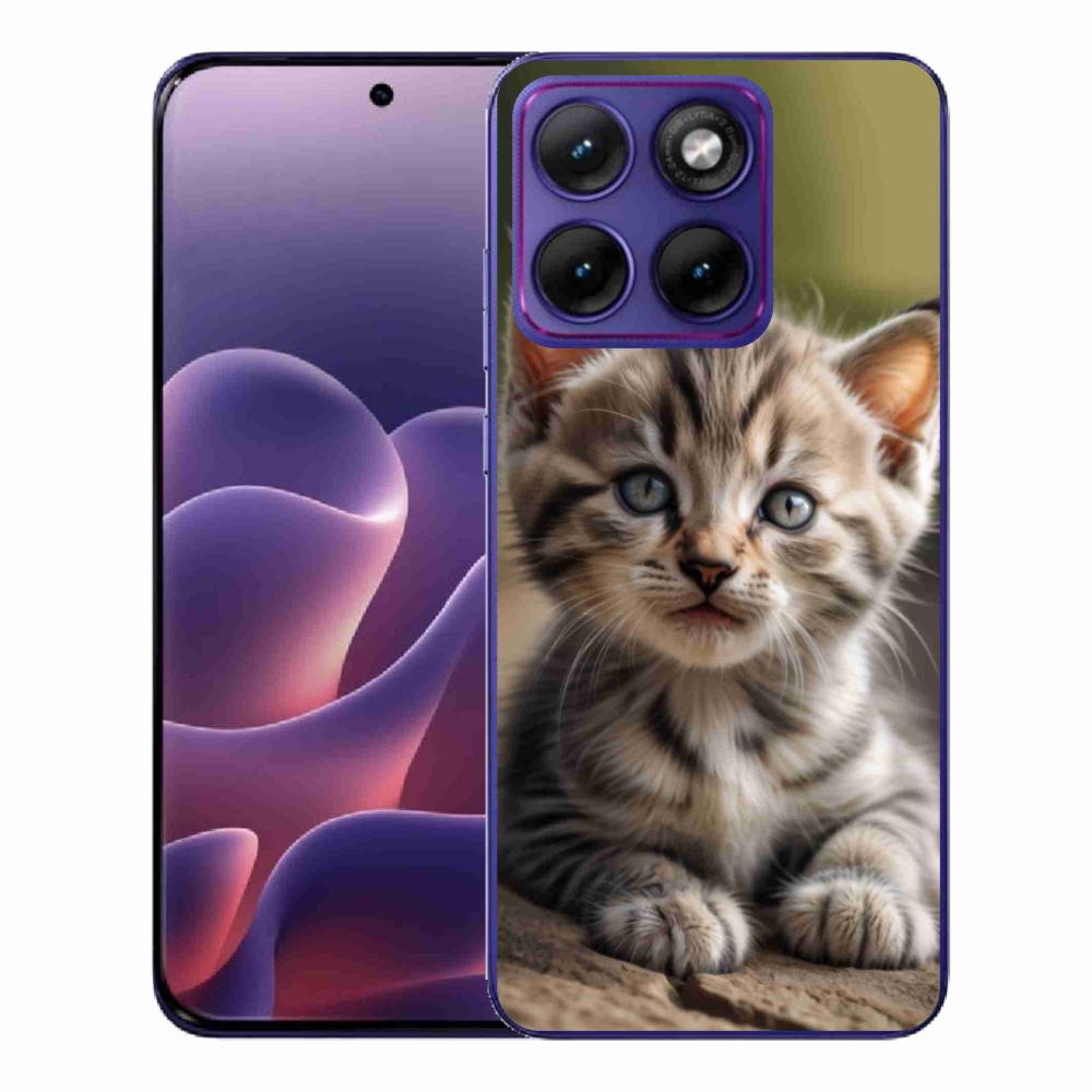Gelový kryt mmCase na Motorola Edge 70 Fusion - roztomilé kotě 9