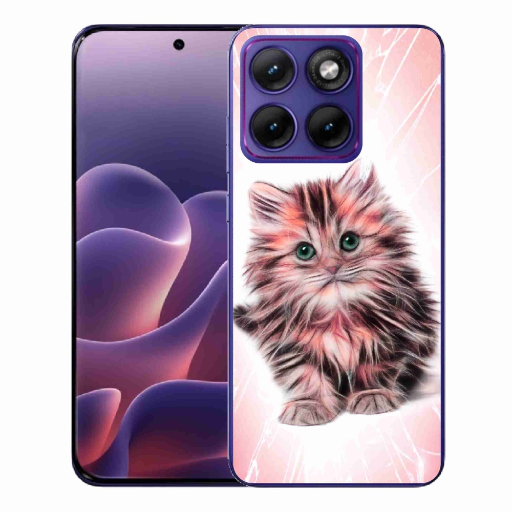 Gelový kryt mmCase na Motorola Edge 70 Fusion - roztomilé kotě
