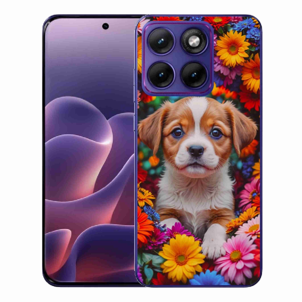 Gelový kryt mmCase na Motorola Edge 70 Fusion - roztomilé štěně