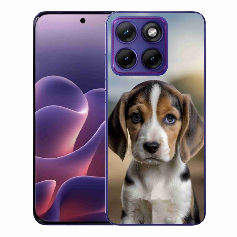 Gelový kryt mmCase na Motorola Edge 70 Fusion - roztomilý bígl
