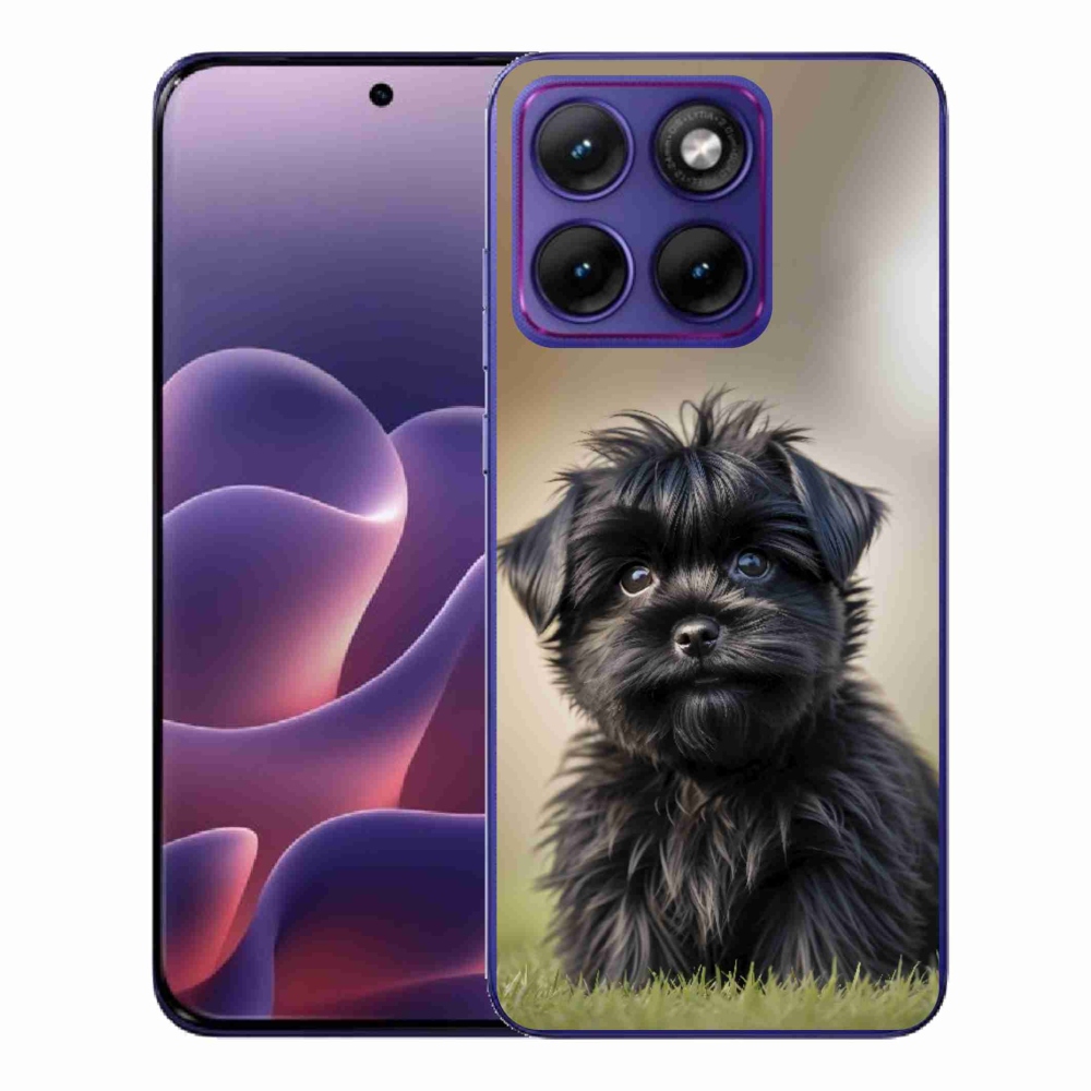 Gelový kryt mmCase na Motorola Edge 70 Fusion - roztomilý černý pejsek