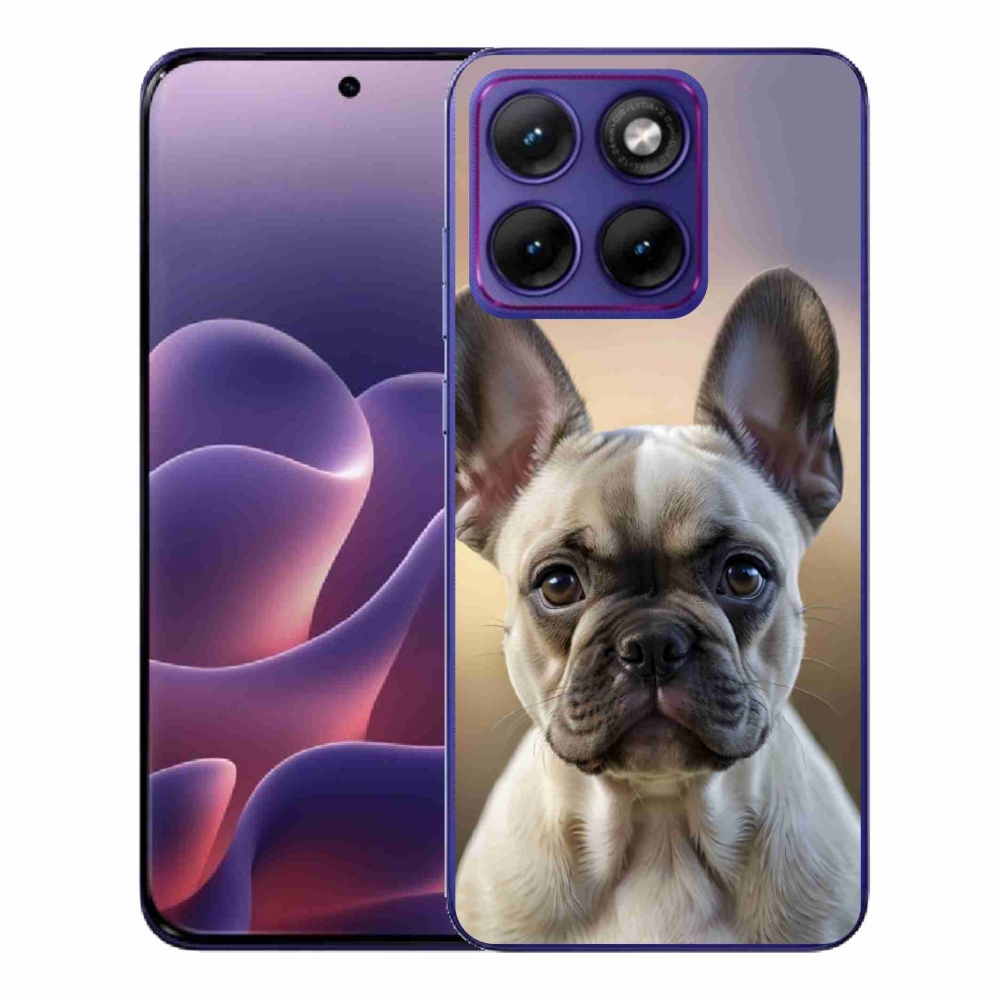 Gelový kryt mmCase na Motorola Edge 70 Fusion - roztomilý francouzský buldoček