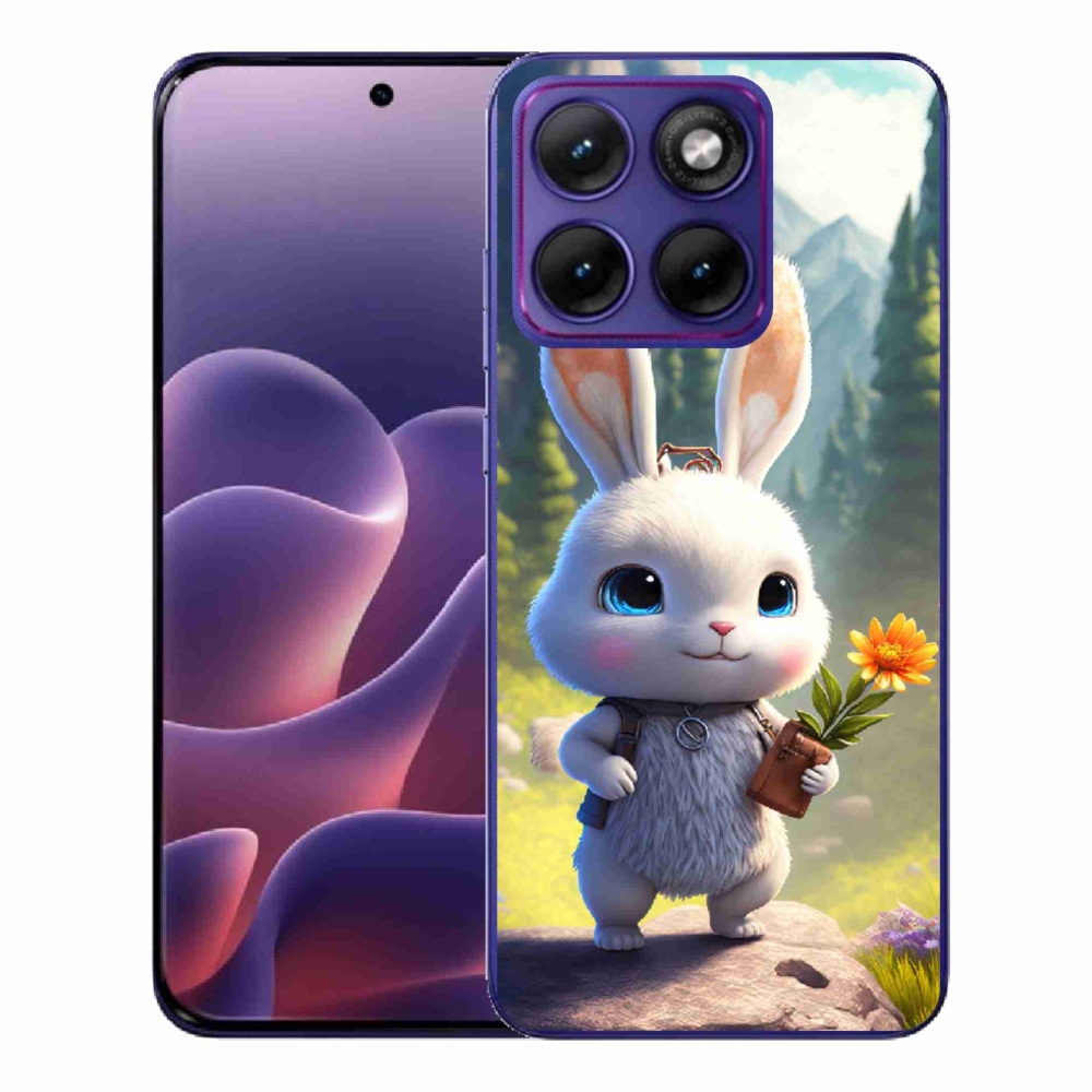 Gelový kryt mmCase na Motorola Edge 70 Fusion - roztomilý králíček