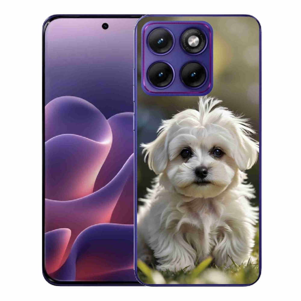 Gelový kryt mmCase na Motorola Edge 70 Fusion - roztomilý maltézský psík