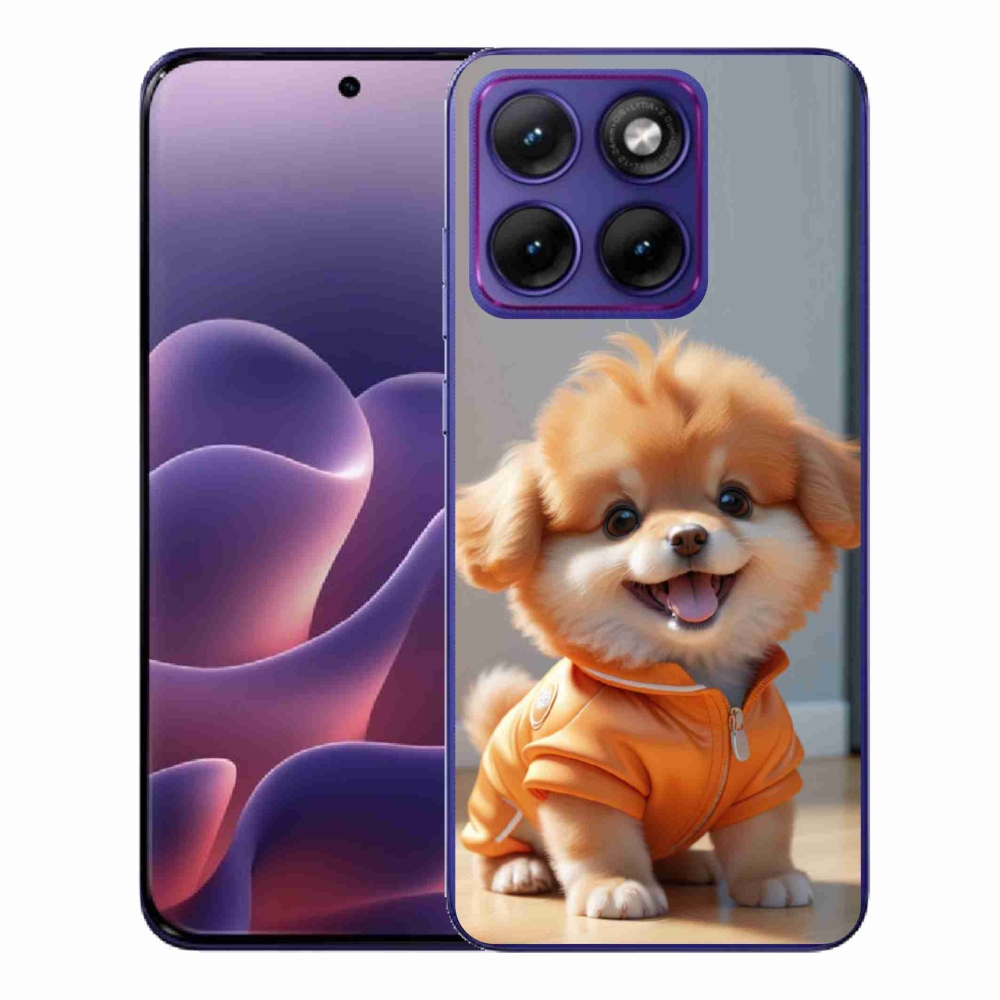 Gelový kryt mmCase na Motorola Edge 70 Fusion - roztomilý pomeranian v mikině