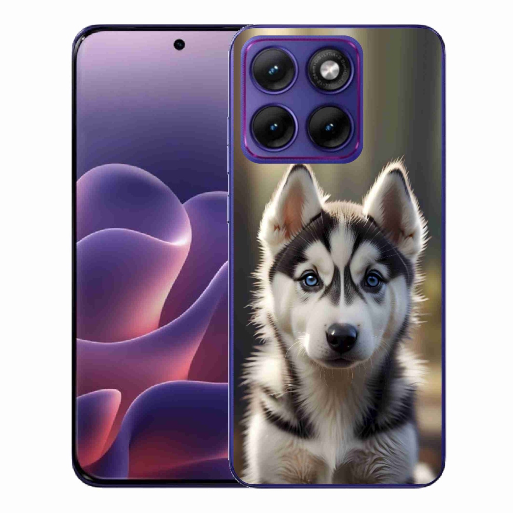 Gelový kryt mmCase na Motorola Edge 70 Fusion - roztomilý sibiřský husky