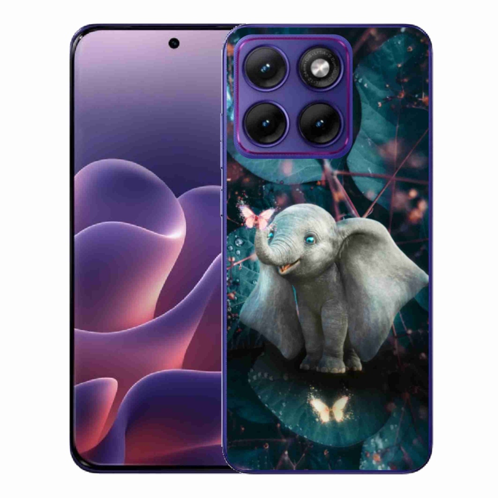 Gelový kryt mmCase na Motorola Edge 70 Fusion - roztomilý slon