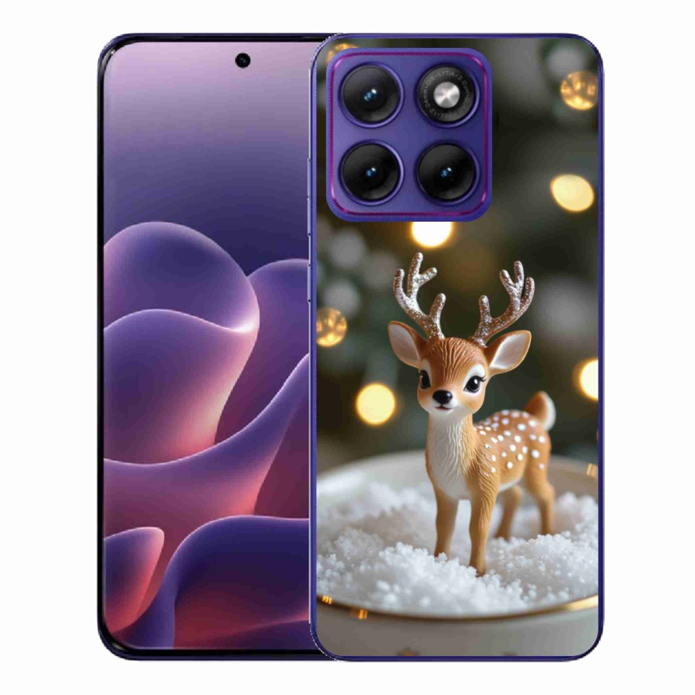 Gelový kryt mmCase na Motorola Edge 70 Fusion - roztomilý vánoční jelen