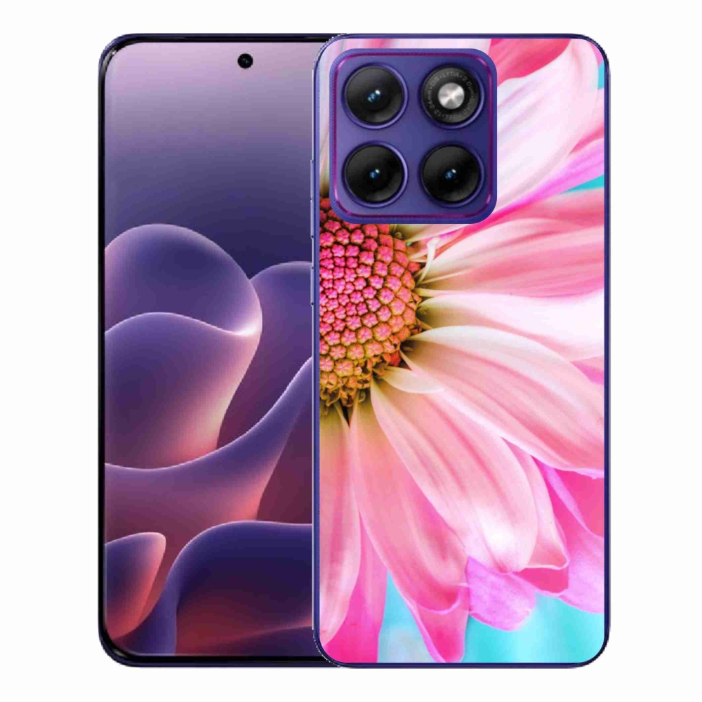 Gelový kryt mmCase na Motorola Edge 70 Fusion - růžová květina