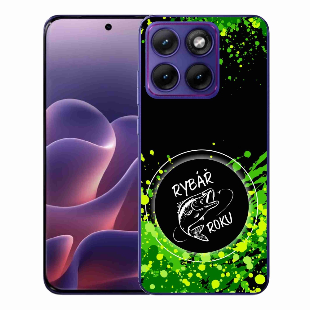Gelový kryt mmCase na Motorola Edge 70 Fusion - rybář roku černé pozadí