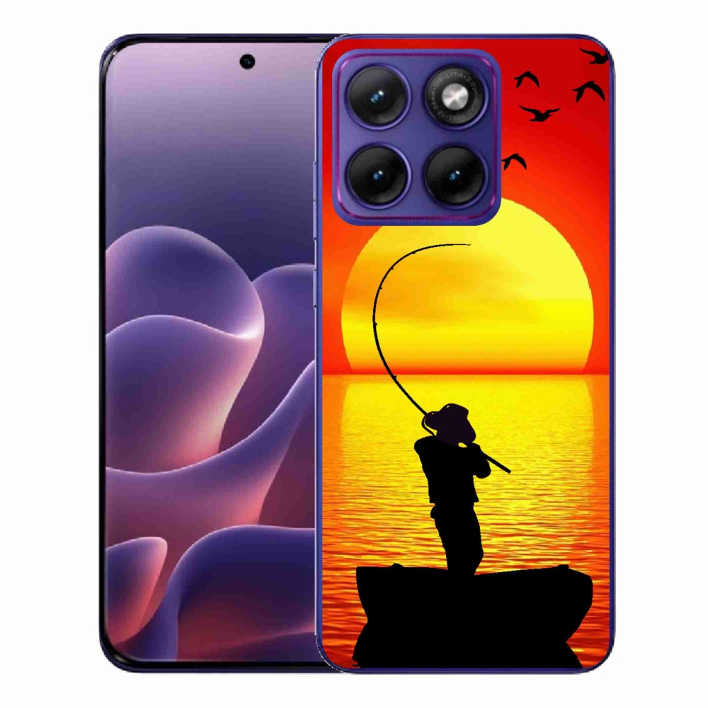 Gelový kryt mmCase na Motorola Edge 70 Fusion - rybaření