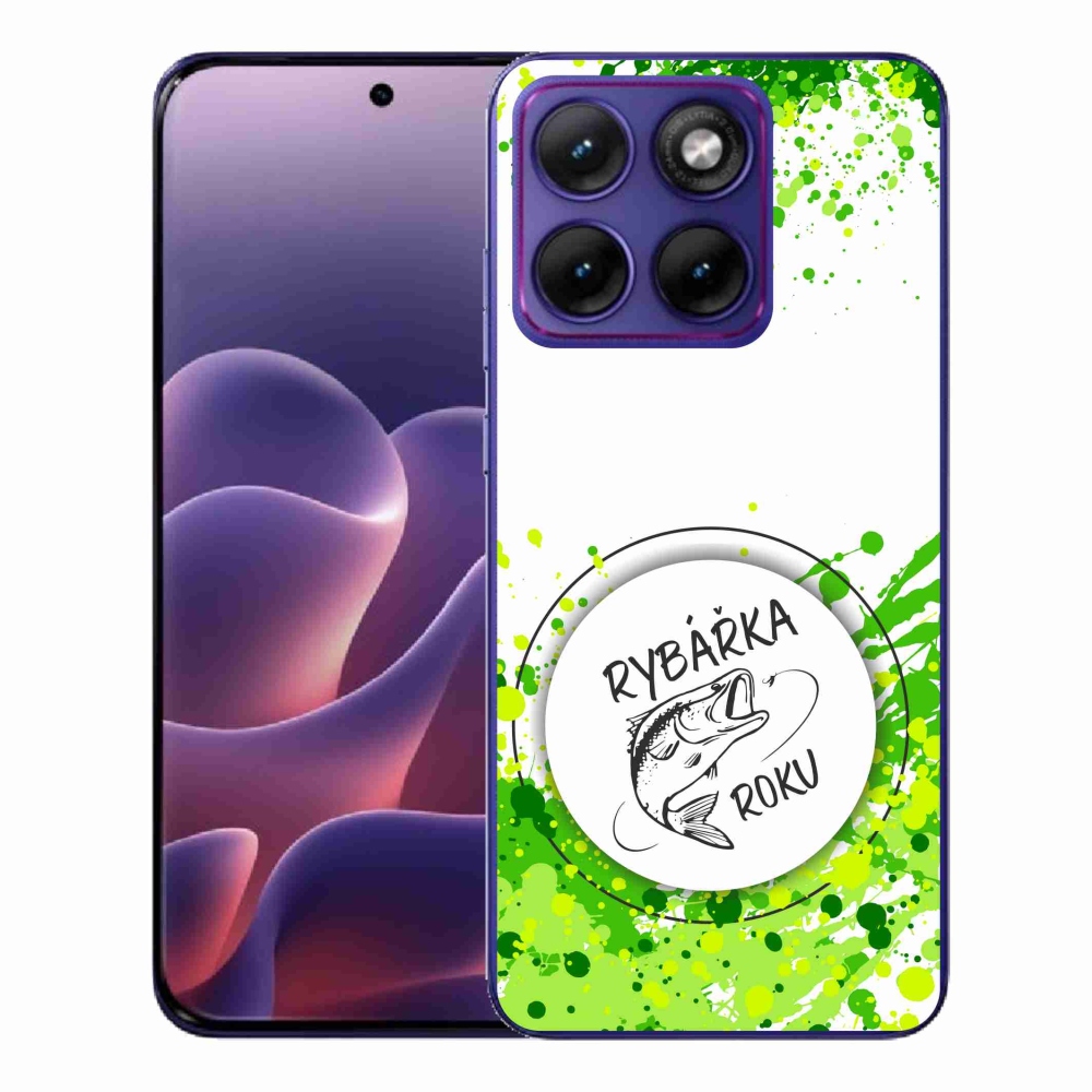 Gelový kryt mmCase na Motorola Edge 70 Fusion - rybářka roku bílé pozadí