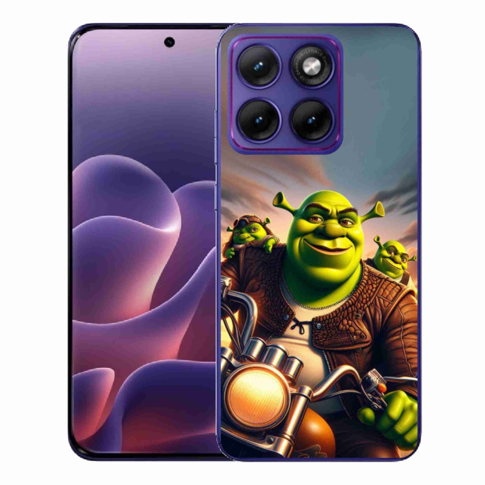 Gelový kryt mmCase na Motorola Edge 70 Fusion - shrek na motorce