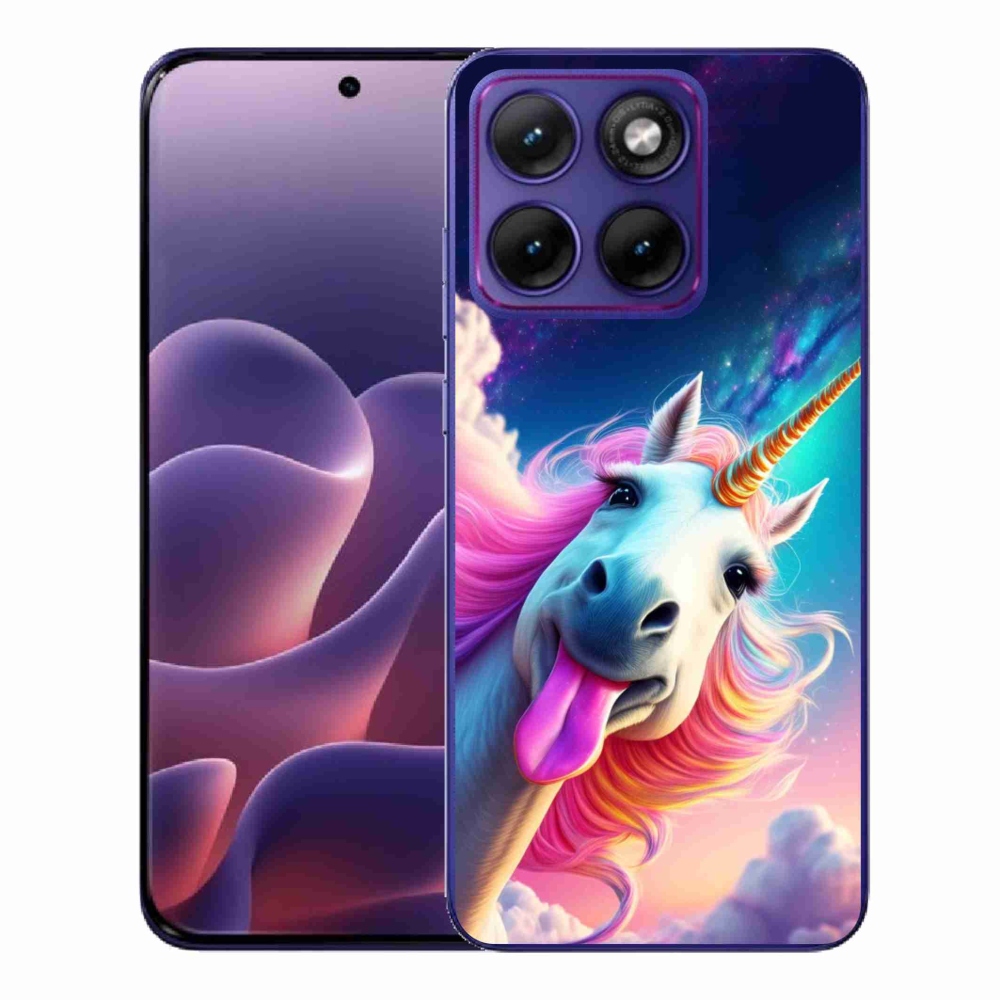 Gelový kryt mmCase na Motorola Edge 70 Fusion - šílený jednorožec