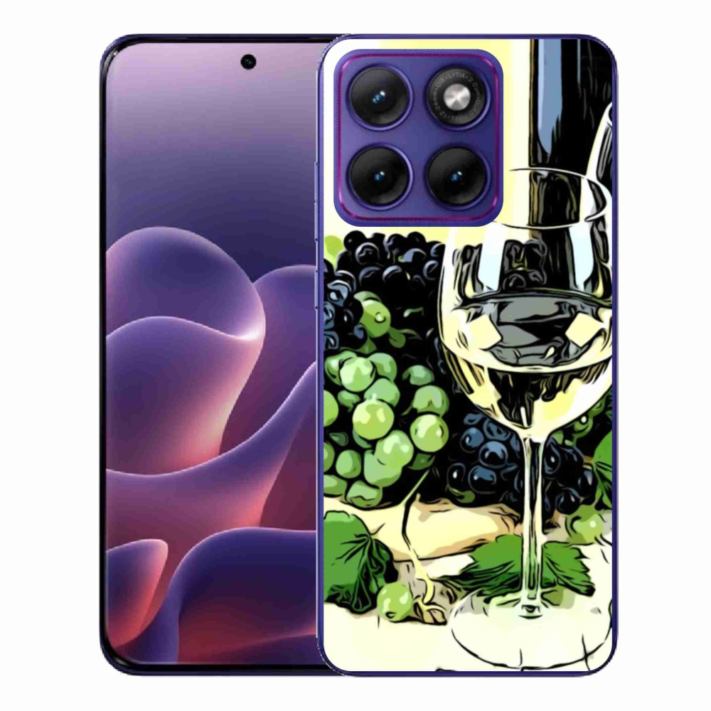 Gelový kryt mmCase na Motorola Edge 70 Fusion - sklenka vína