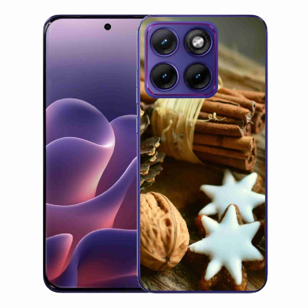 Gelový kryt mmCase na Motorola Edge 70 Fusion - skořice a perníčky