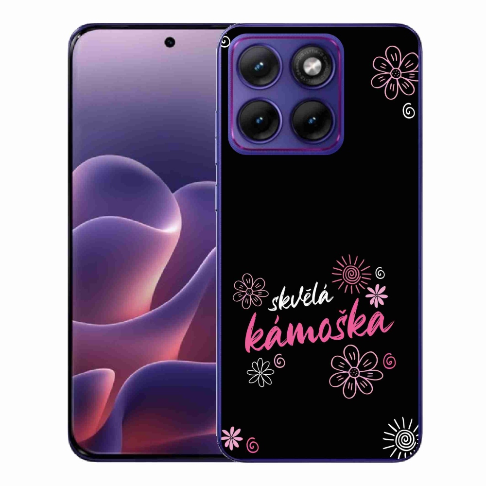 Gelový kryt mmCase na Motorola Edge 70 Fusion - skvělá kámoška černé pozadí