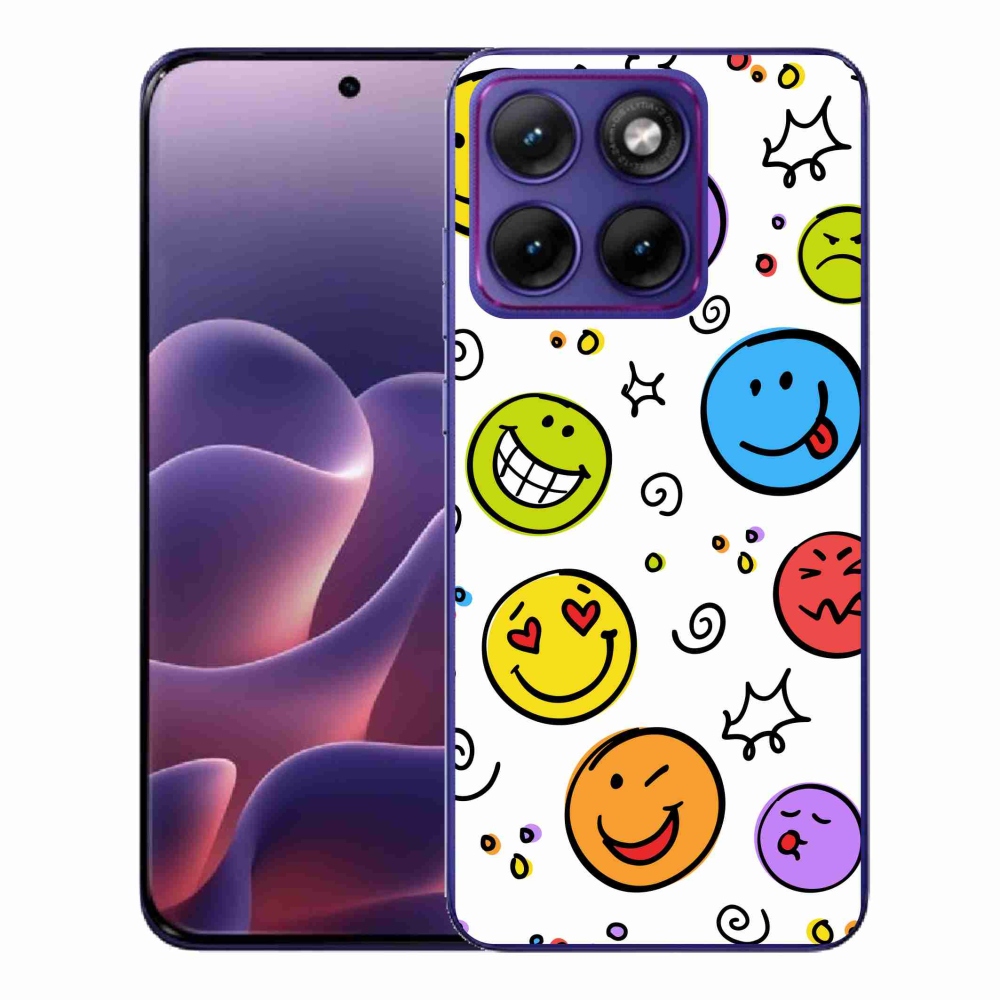Gelový kryt mmCase na Motorola Edge 70 Fusion - smajlíci