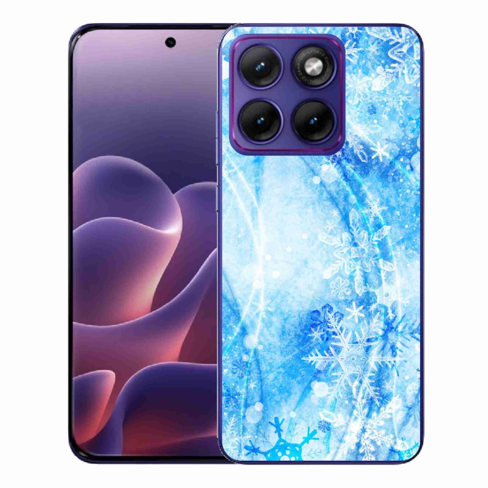Gelový kryt mmCase na Motorola Edge 70 Fusion - sněhové vločky