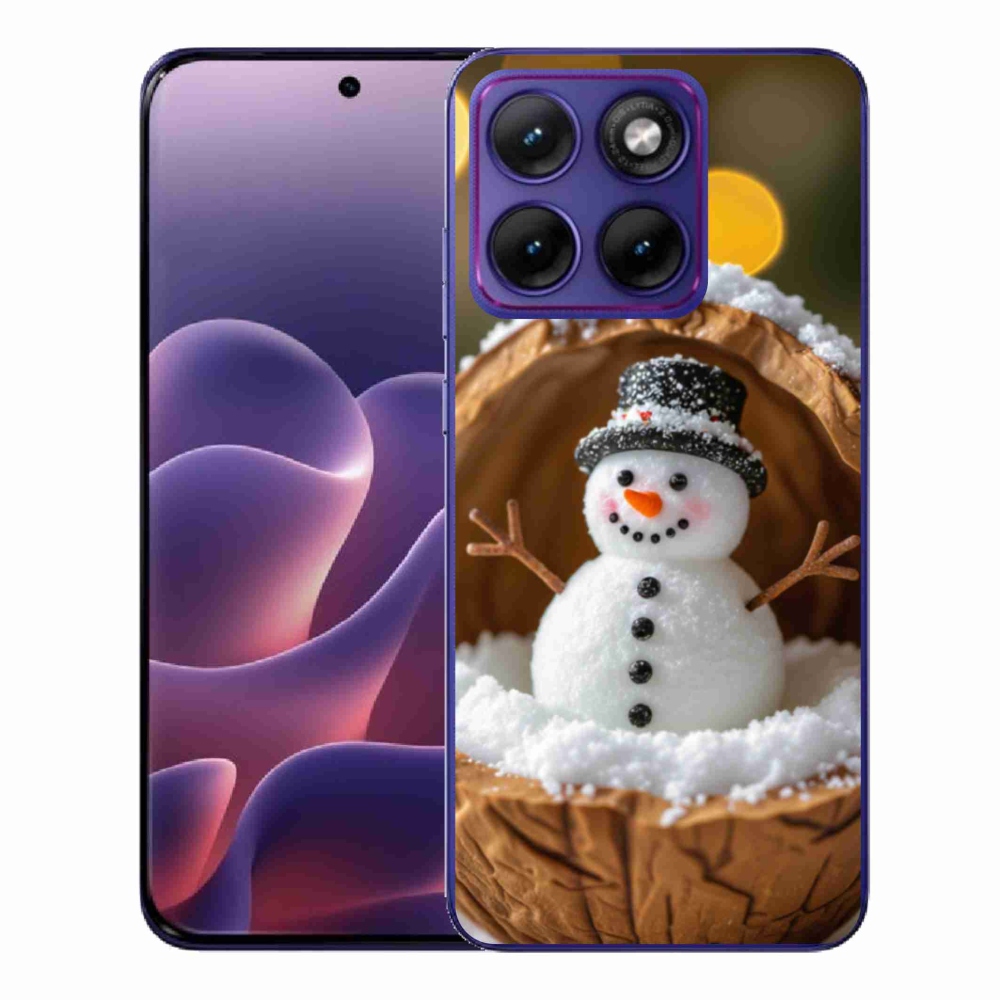 Gelový kryt mmCase na Motorola Edge 70 Fusion - sněhulák 4