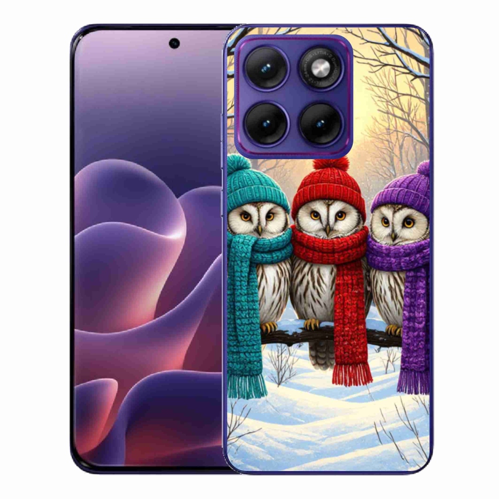 Gelový kryt mmCase na Motorola Edge 70 Fusion - soví přátelé