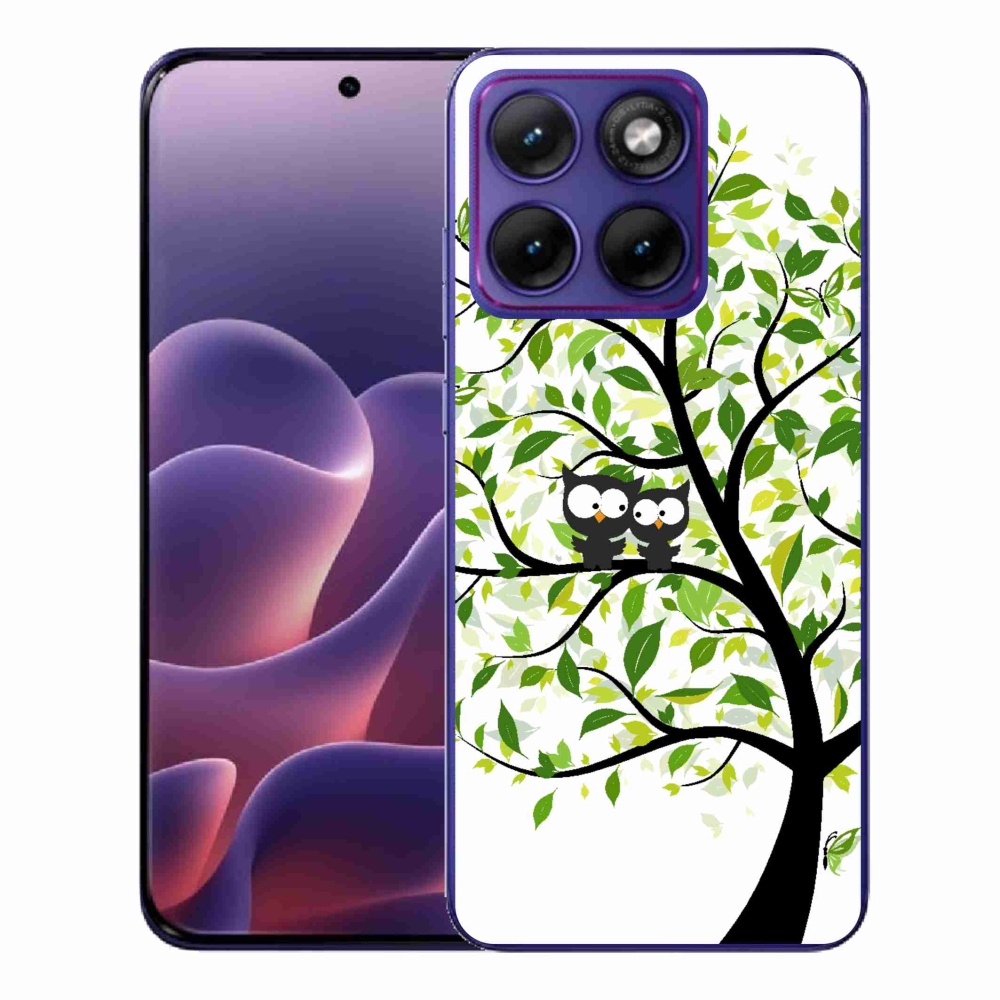 Gelový kryt mmCase na Motorola Edge 70 Fusion - sovičky na stromě