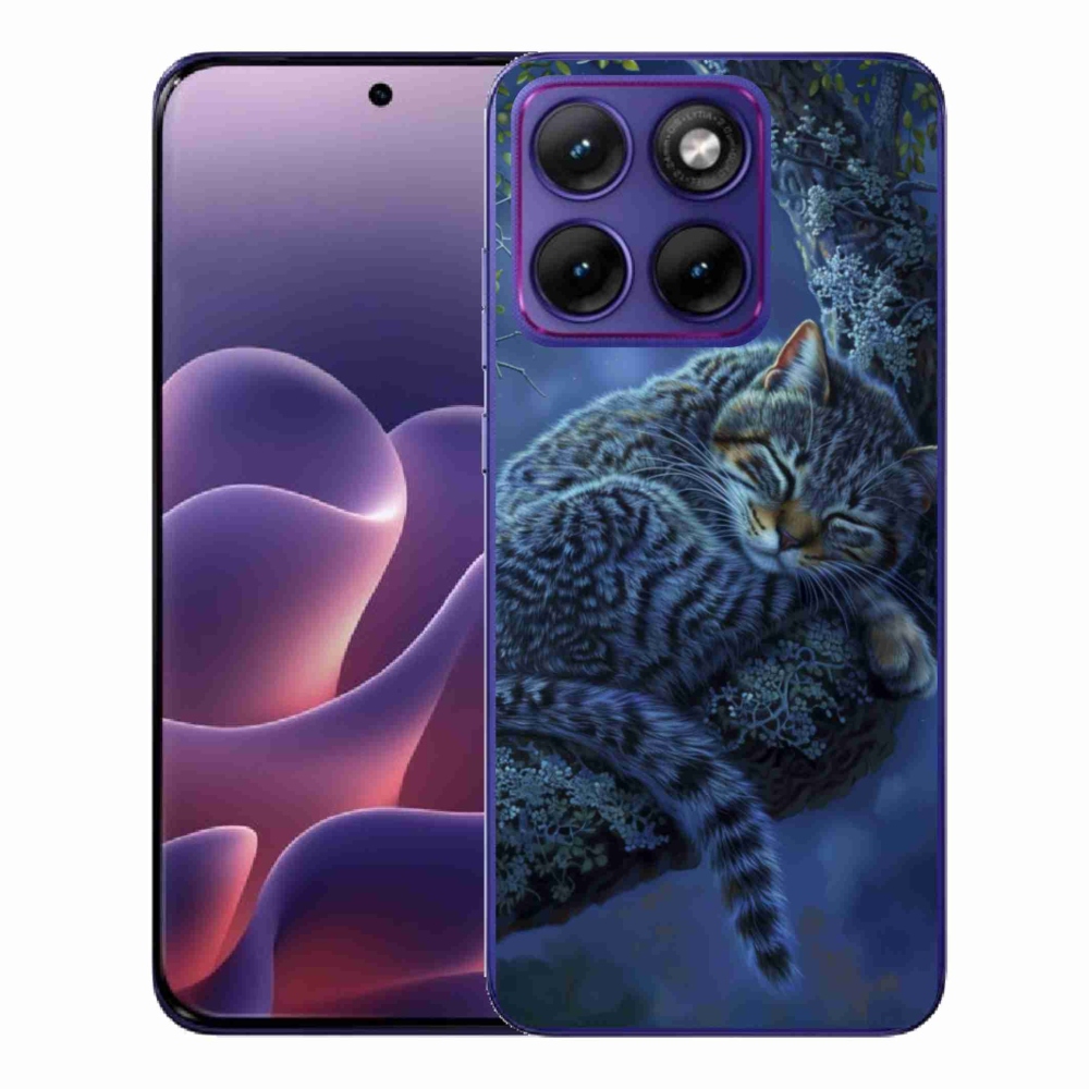 Gelový kryt mmCase na Motorola Edge 70 Fusion - spící kočka