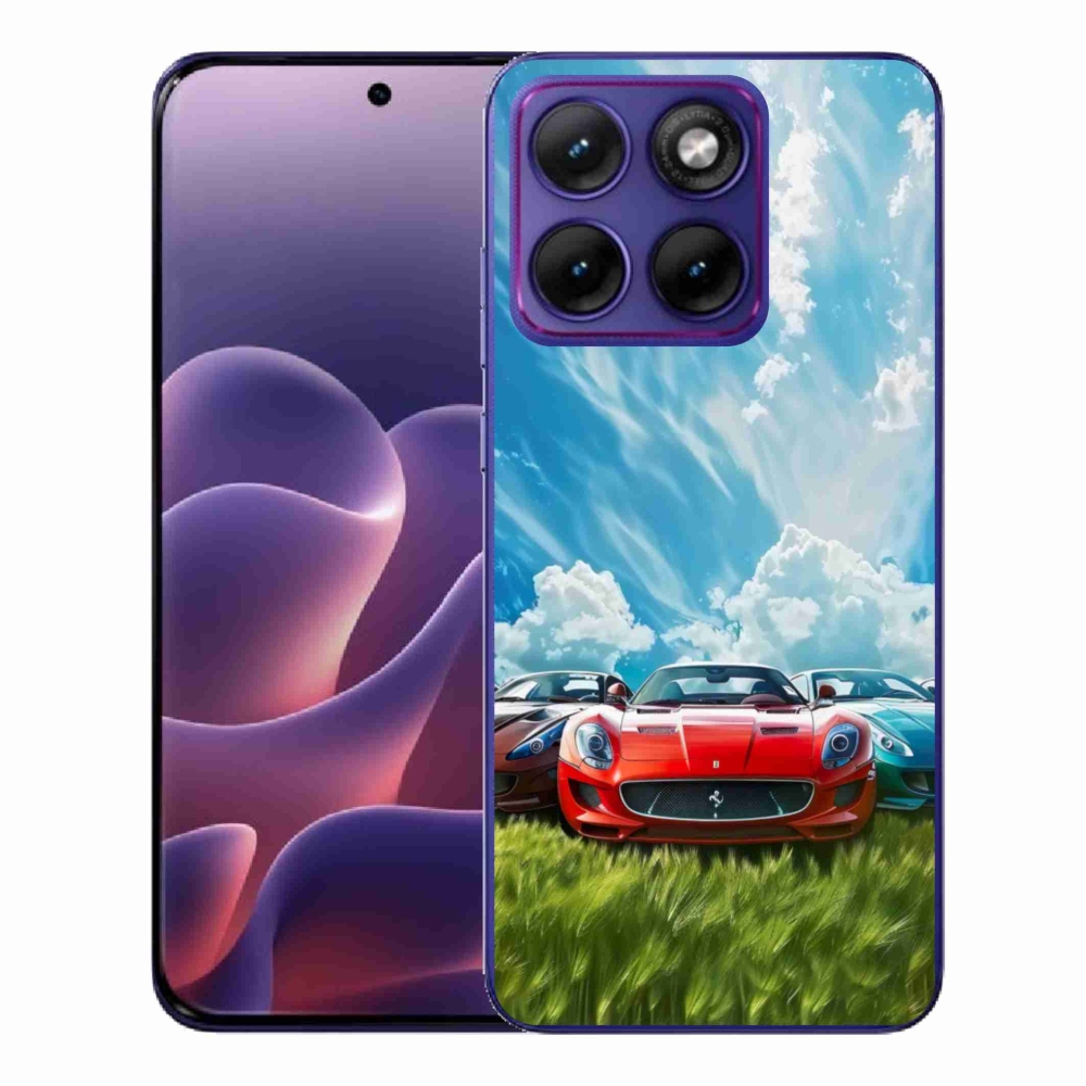 Gelový kryt mmCase na Motorola Edge 70 Fusion - sportovní vozy