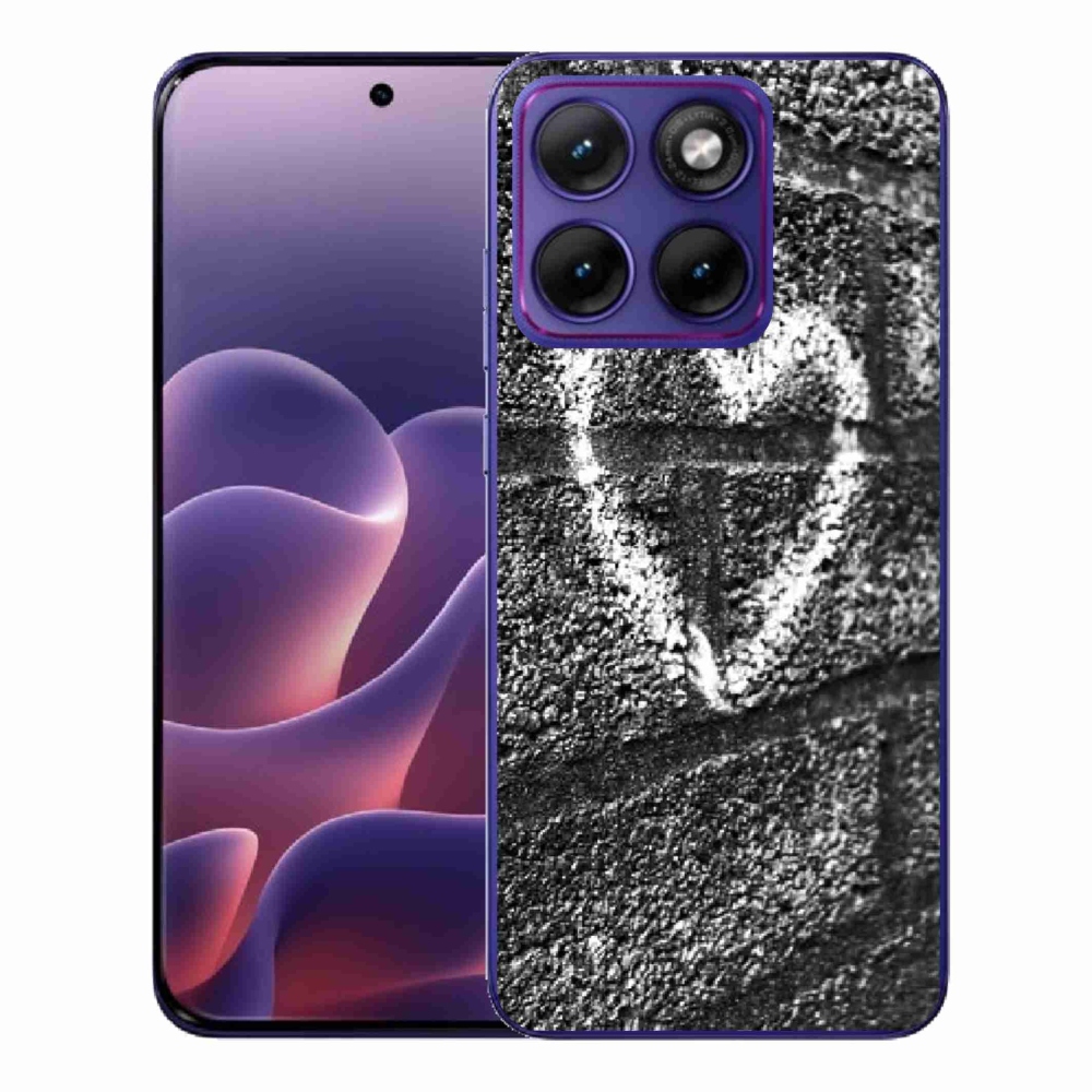 Gelový kryt mmCase na Motorola Edge 70 Fusion - srdce na zdi