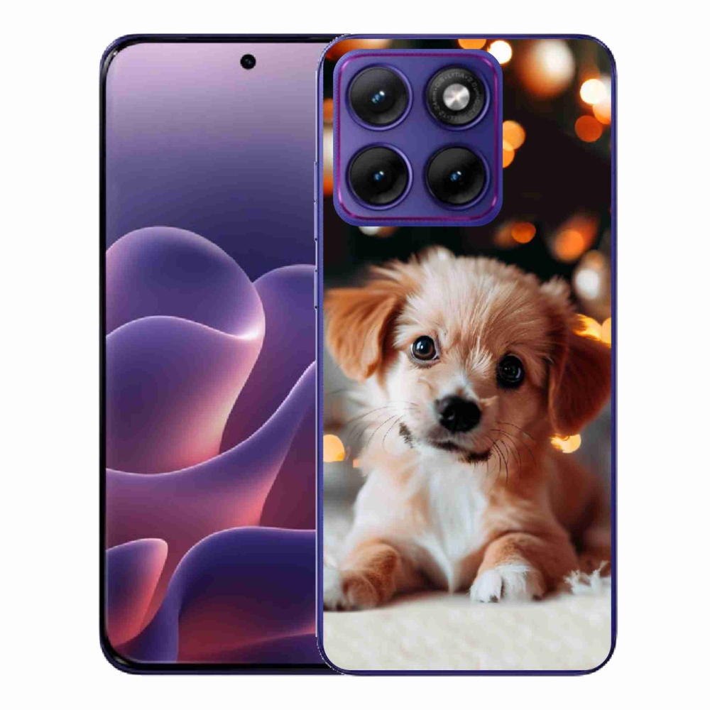 Gelový kryt mmCase na Motorola Edge 70 Fusion - štěňátko