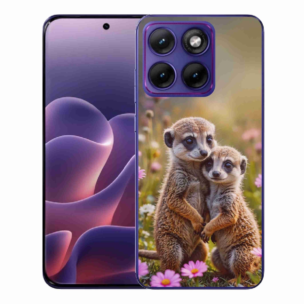 Gelový kryt mmCase na Motorola Edge 70 Fusion - surikatí duo