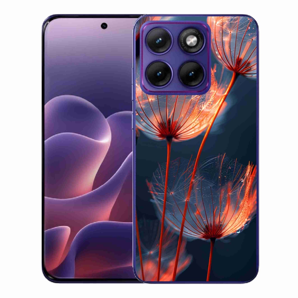 Gelový kryt mmCase na Motorola Edge 70 Fusion - světélkující chmýří