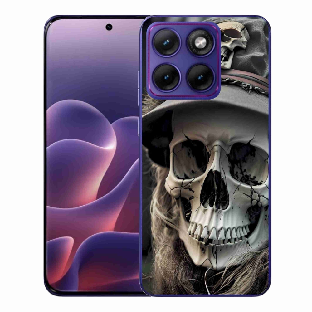 Gelový kryt mmCase na Motorola Edge 70 Fusion - temná lebka
