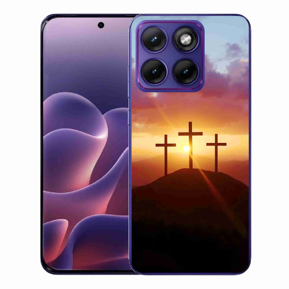 Gelový kryt mmCase na Motorola Edge 70 Fusion - tři kříže